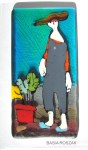 GARDENER fused glass panel approx. 11cmx20cm