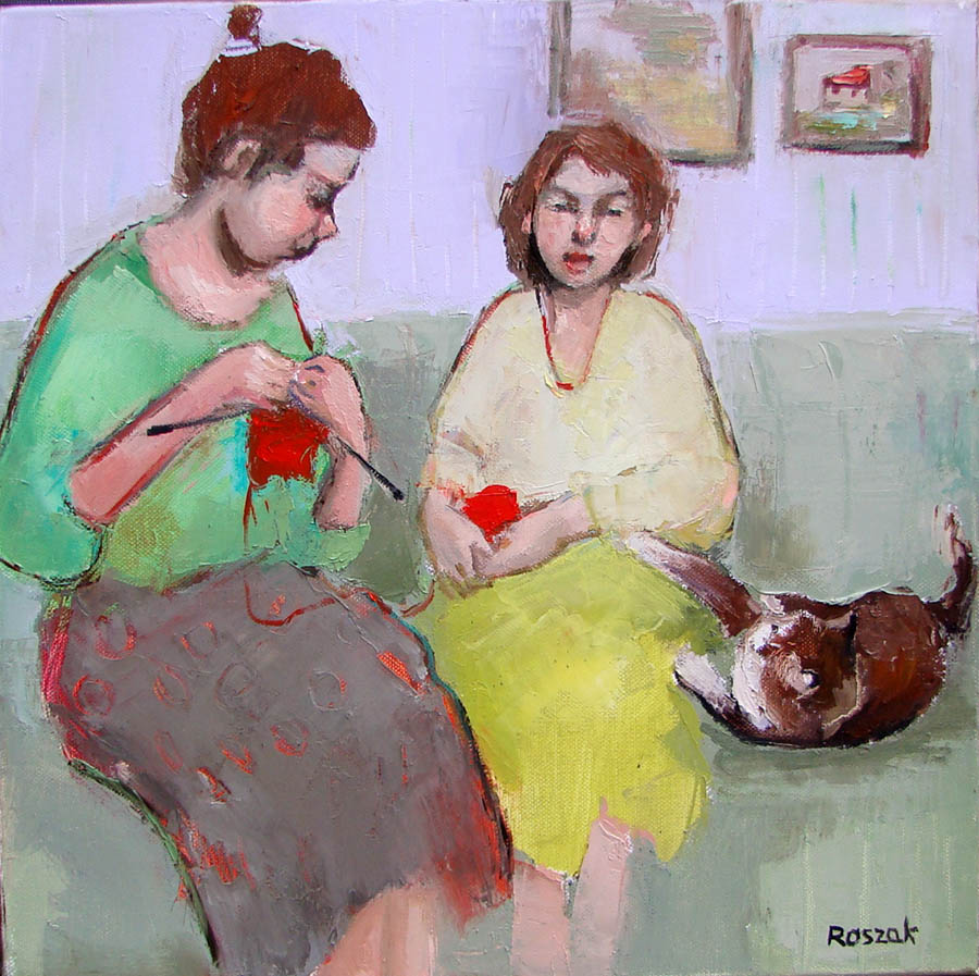 COSY TIME oil on canvas 40cmx40cm £650