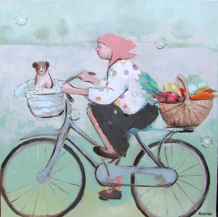 ON TIME FOR SUPPER oil on canvas 70cmx70cm £1500