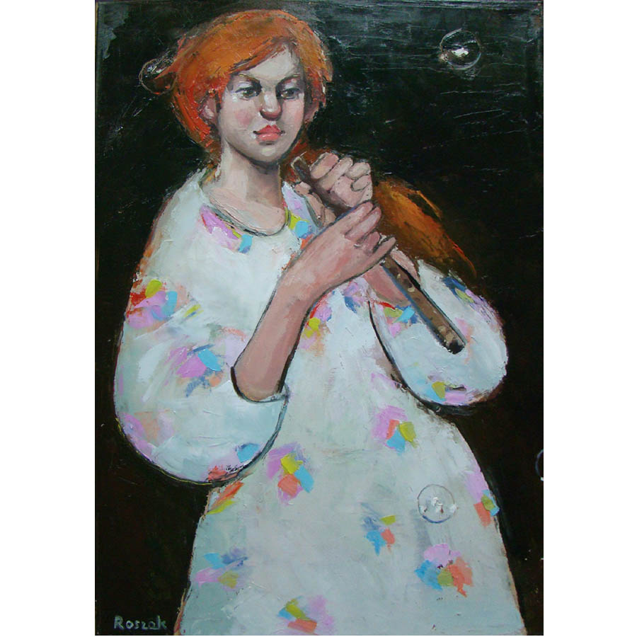 LISTEN TO THE SILENCE oil on canvas 70cx50cm £1000