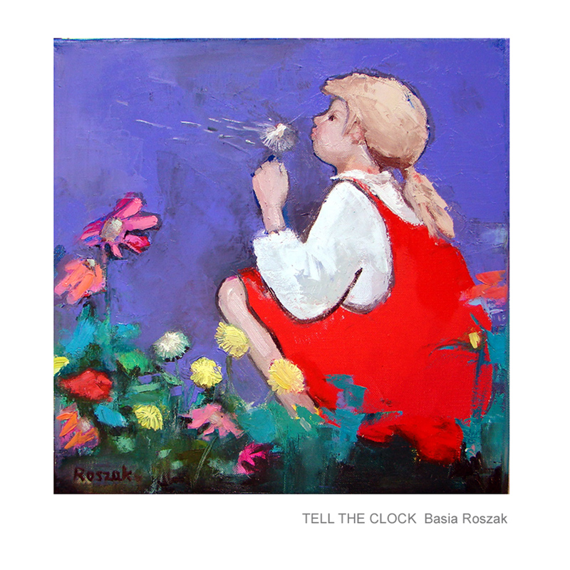 TELL THE CLOCK oil on canvas 40cm40cm £ 650