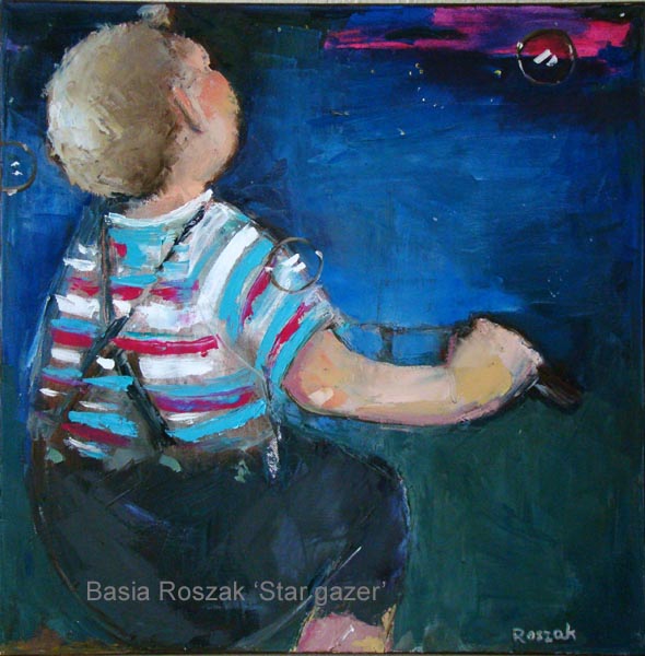 STAR GAZER oil on canvas 50cmx50cm