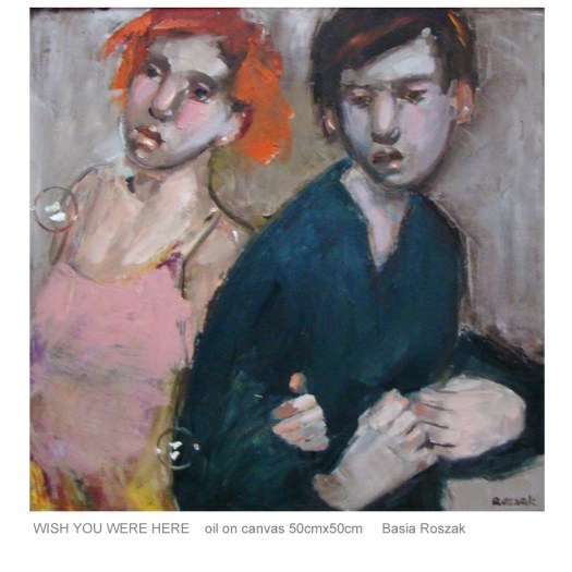 wish you were here oil on canvas 50cmx50cm £700