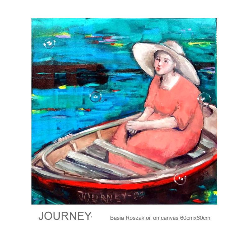 JOURNEY 23 oil on canvas 60cmx60cm framed SOLD