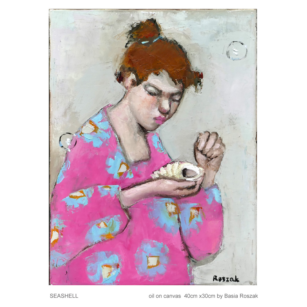 BY THE SEA oil on canvas 70cmx50cm £900