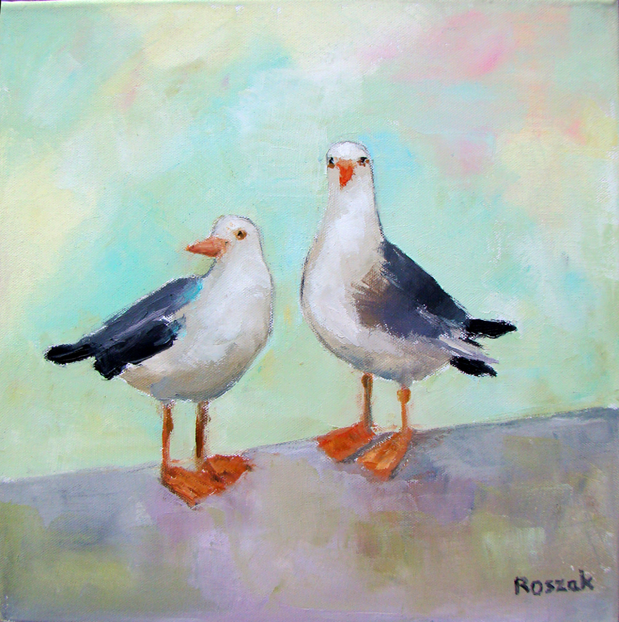 BIRDS oil on canvas 40cmx40cm