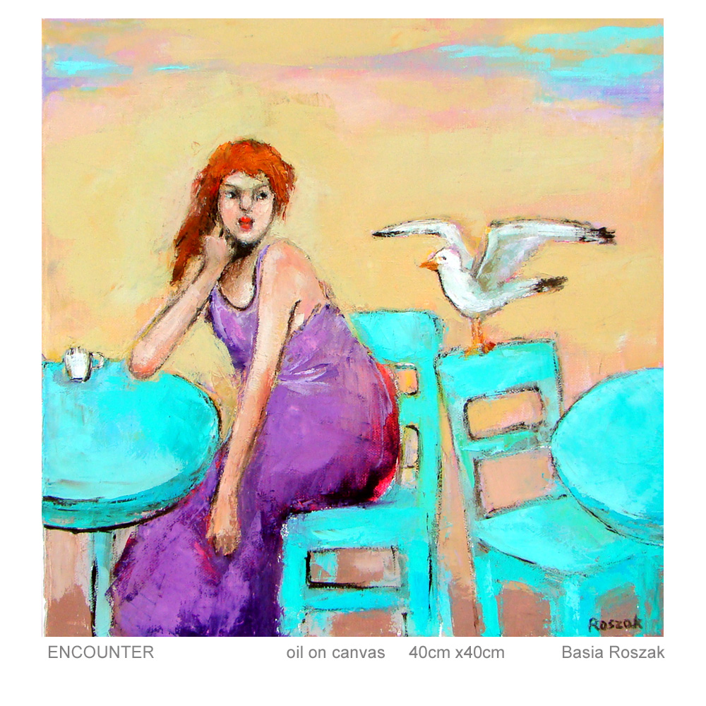 ENCOUNTER oil on canvas 40cmx40cm