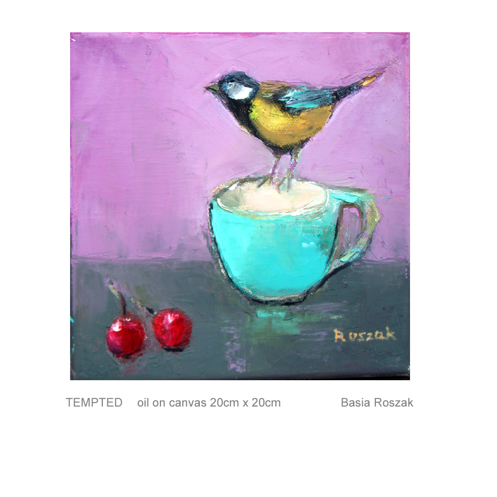 TEMPTED oil on canvas 20cmx20cm