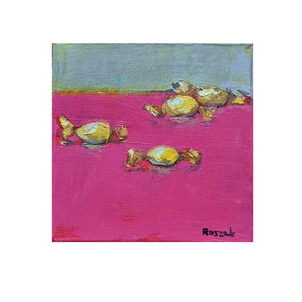 TEMPTED oil on canvas 20cmx20cm