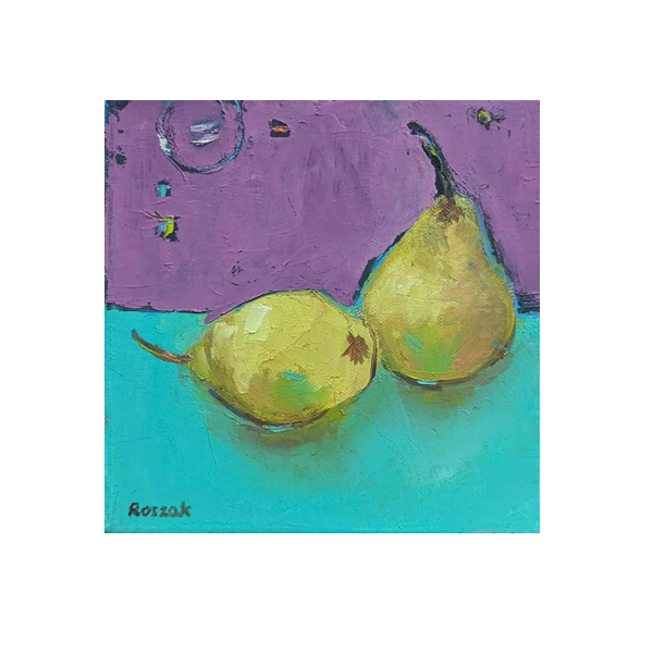 PEARS oil on canvas 20cmx20cm