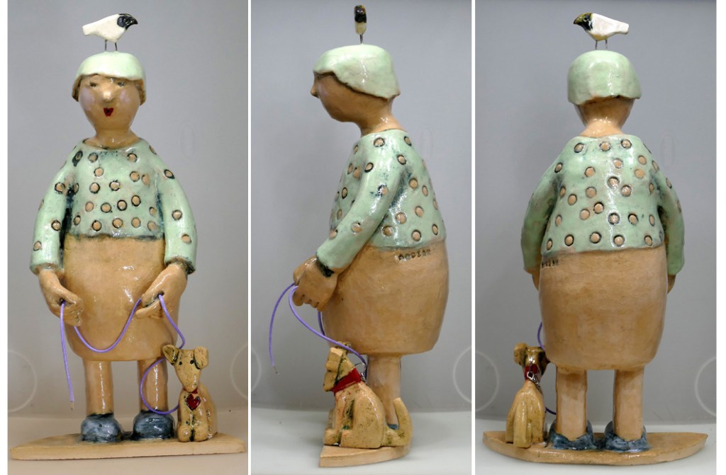 GOSSIP (2) ceramic sculpture h approx.40cm