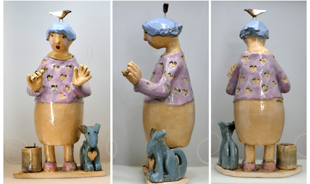 GOSSIP by the sea ceramic sculpture h approx.40cm