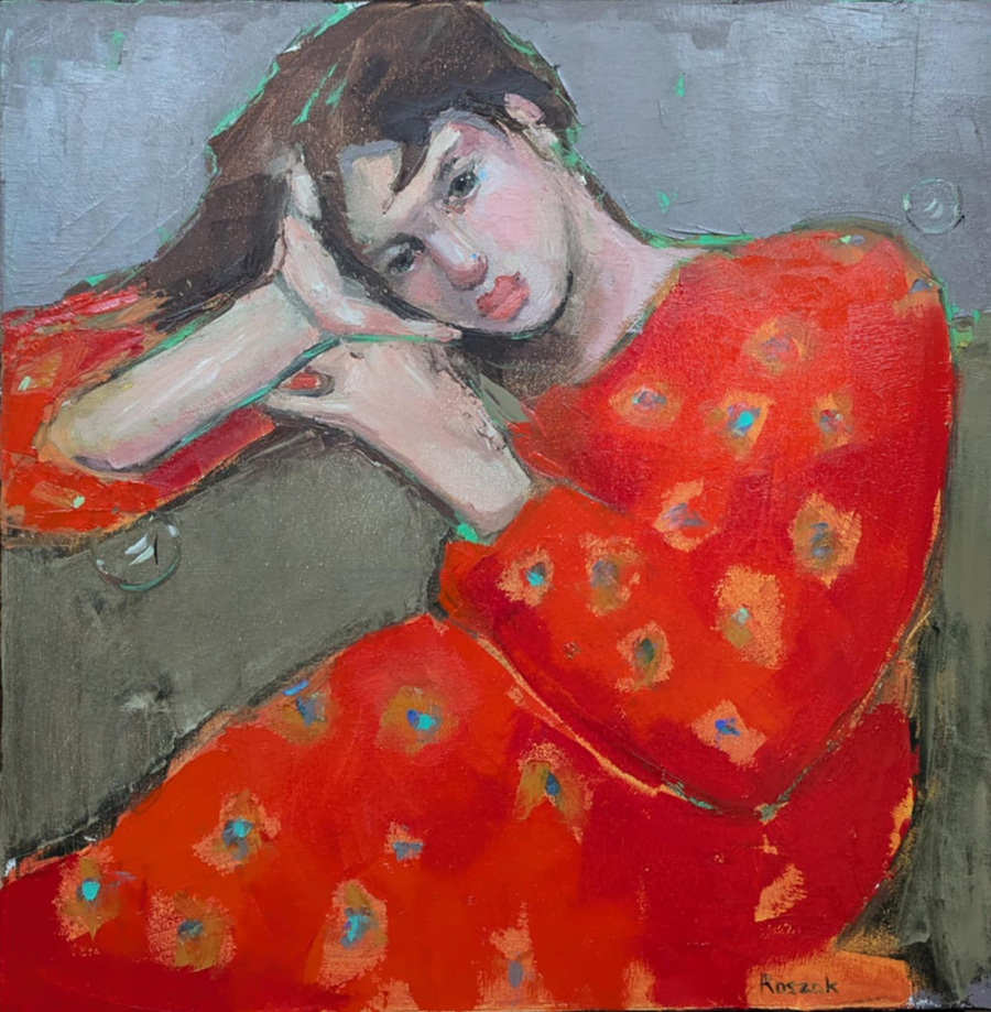 NEVER SAY ALWAYS oil on canvas 50x50cm