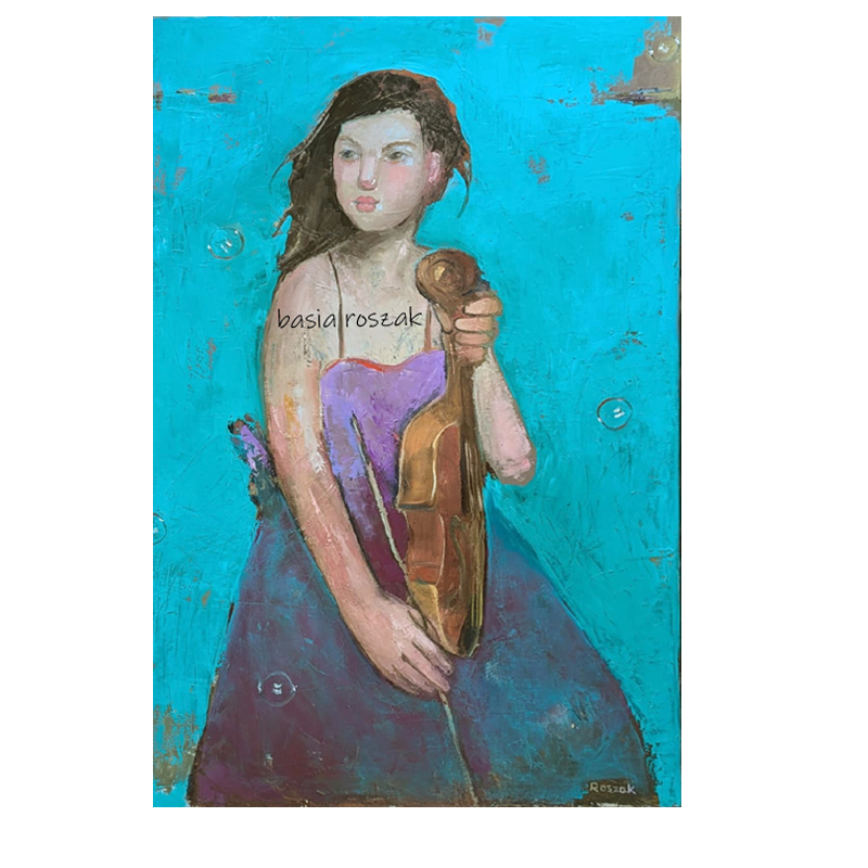 LISTEN oil on canvas 90cmx60cm